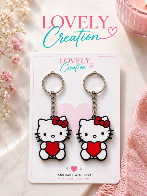 Kawaii Heart Keychain | 3D Printed