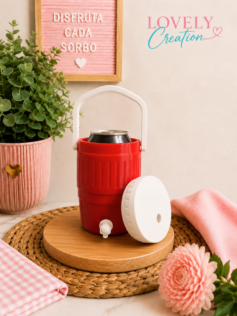 12 oz Can Cooler with Lid and Handle | 3D Printed