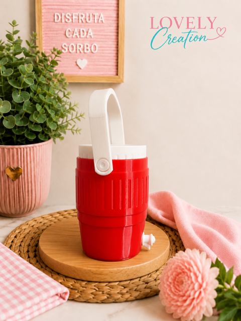 12 oz Can Cooler with Lid and Handle | 3D Printed