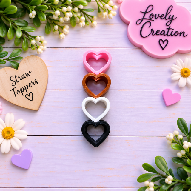 Straw Topper Heart