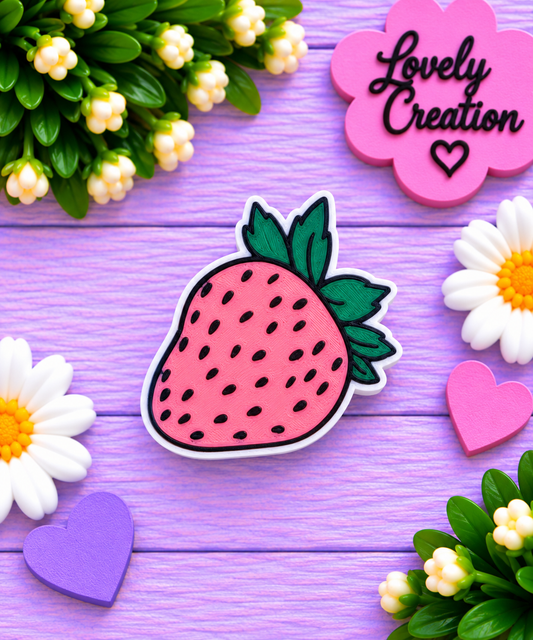 Straw Topper Strawberry