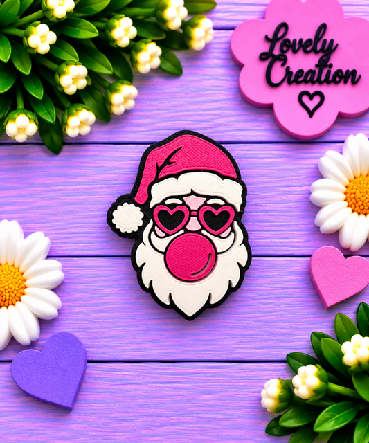 Straw Topper Santa Claus