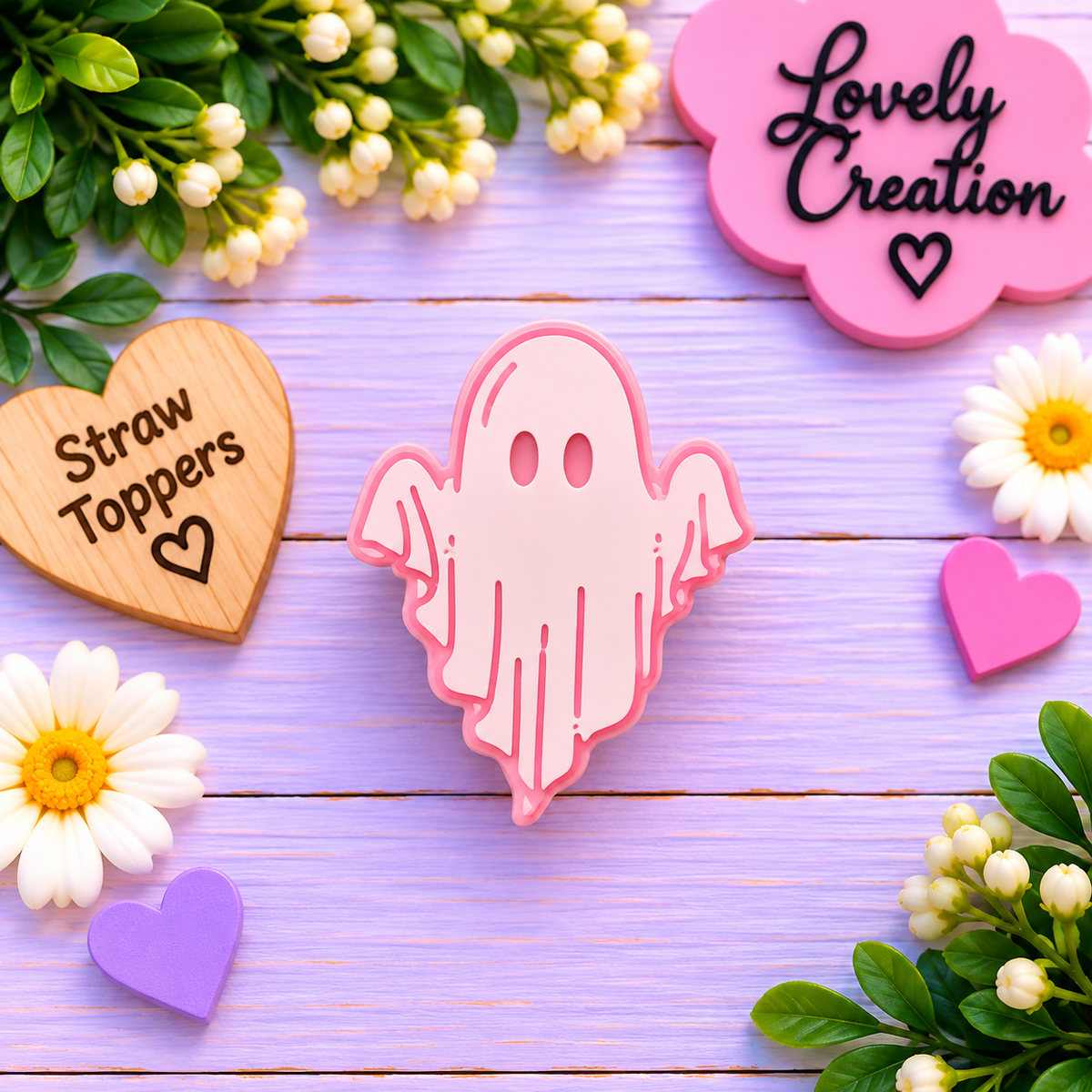 Straw Topper Ghost