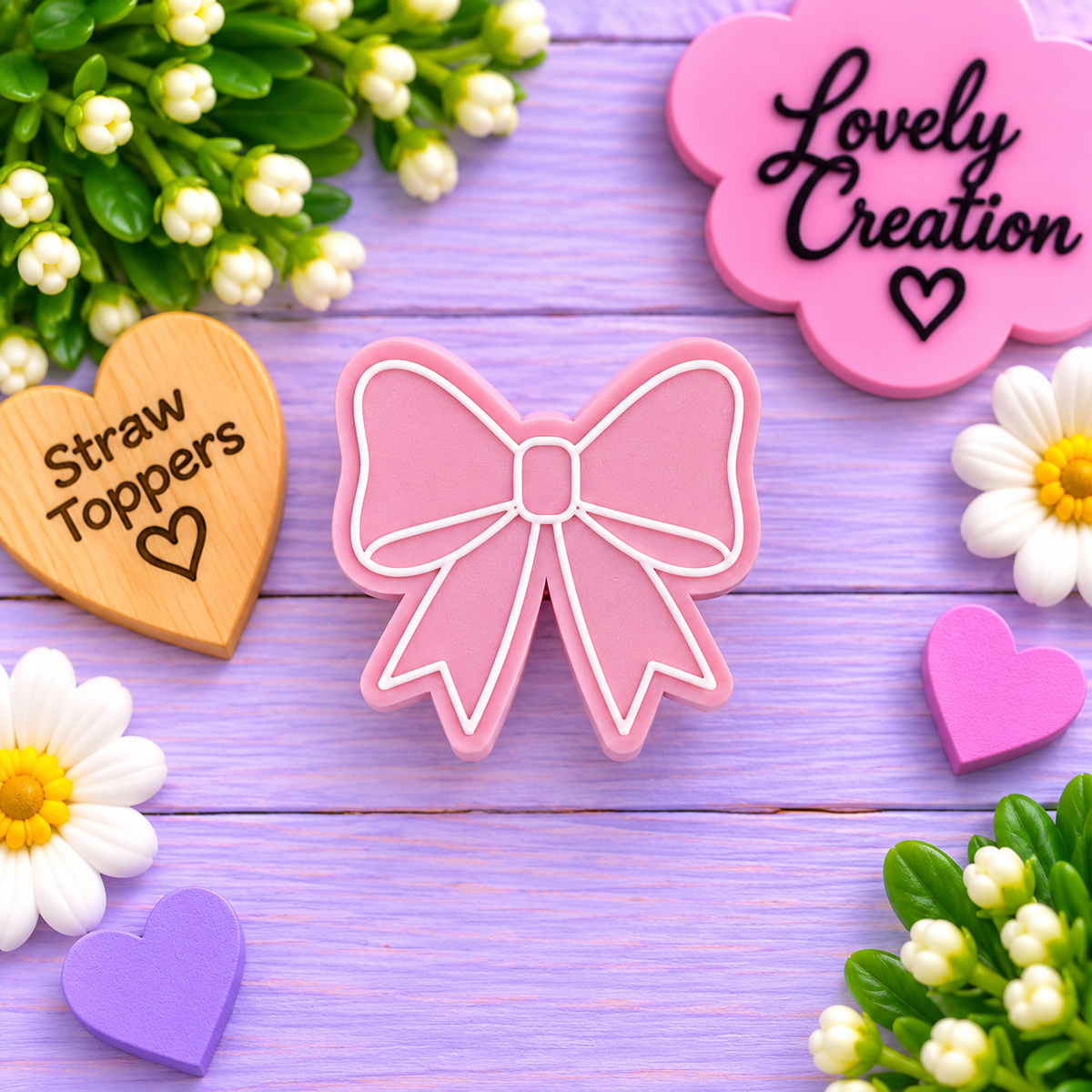 Straw Topper Bow