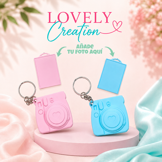 🩷 Personalized Mini Camera Photo Keychain
