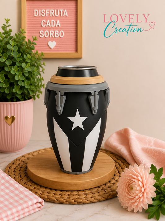 🇵🇷 Puerto Rico Conga Can Holder | 3D Printed