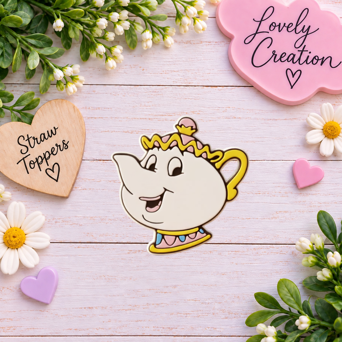 Straw Topper Teapot