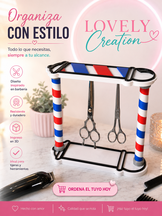 Magnetic Barber Scissors Organizer | 3D Printed