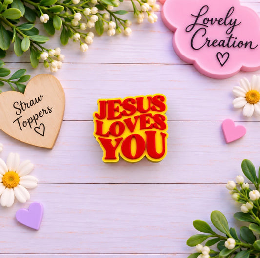 Straw Topper Jesus Love You