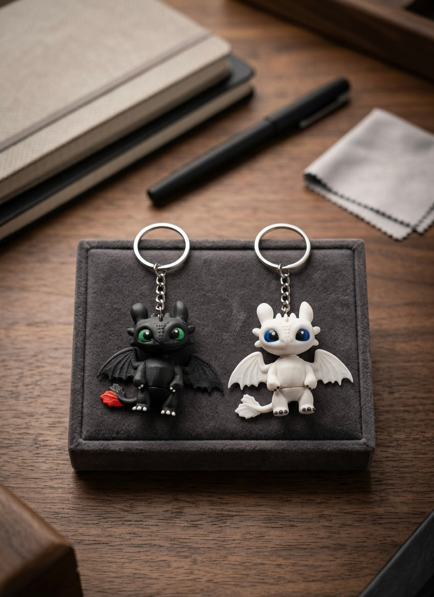 Fantasy-Inspired Dragon Keychain | 3D Printed
