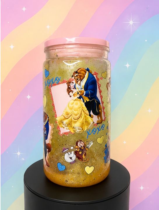 Beauty and the Beast | 16 oz Lava Effect Tumbler
